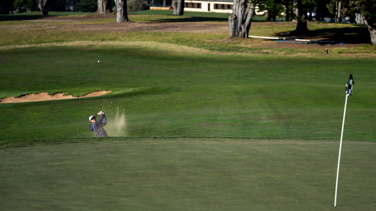 The first hole at Black Horse is a long uphill...