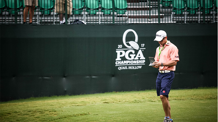 Titleist Brand Ambassador Kevin Na&#39;s caddie,...