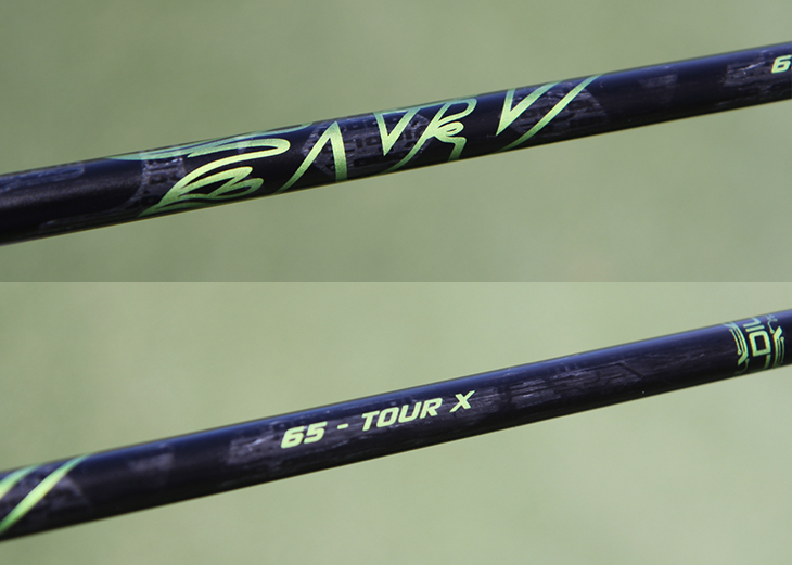 His 917D3 shaft: Aldila NV 65g, Tour X.
