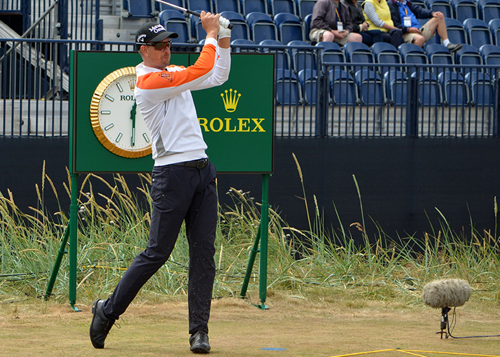 …and Henrik Stenson (Pro V1), who played the final...