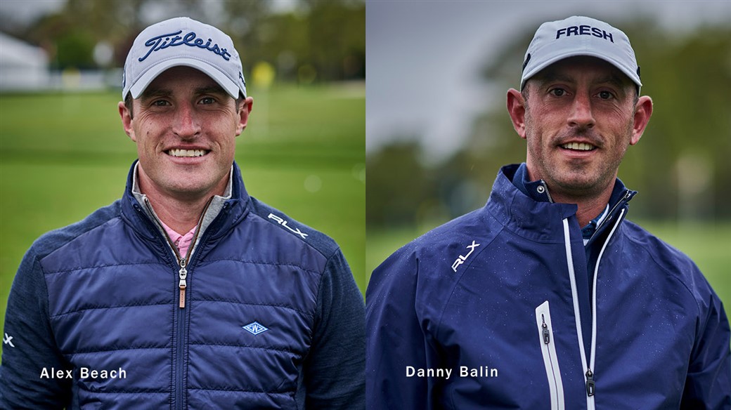 Titleist staff members Alex BEach and Danny Balin on the grounds of Bethpage Black as they began preparations for the 2019 PGA Championship