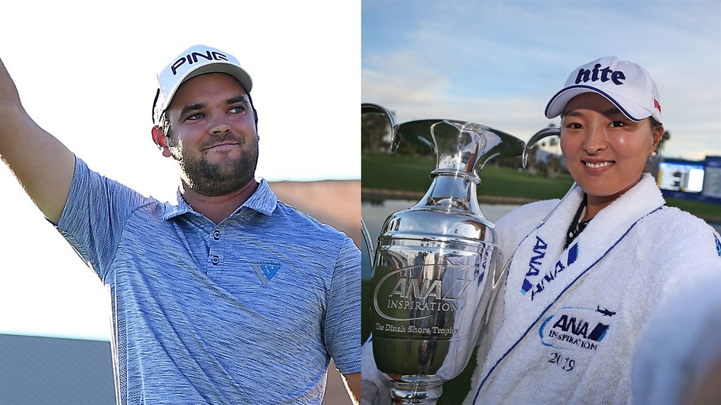  Titleist Pro V1 golf ball players Corey Conners and Jin Young Ko Celebrate their respective victories at the Valero Texas Open and ANA Inspiration