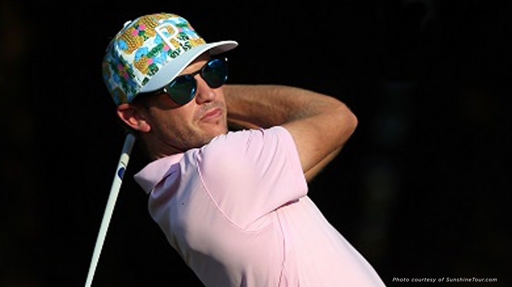 Jake Redman hits his Pro V1x golf ball off the tee during action at the Lombard Insurance Open on the 2019 Sunshine Tour in South Africa.